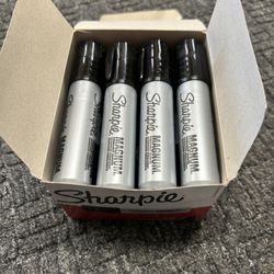 Sharpie Magnum Permanent Marker, Broad Chisel Tip, Black, Dozen