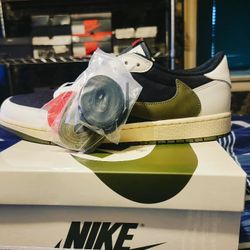 Jordan 1 Travis Scott Low "Olive" Ds Size 13w/11.5m