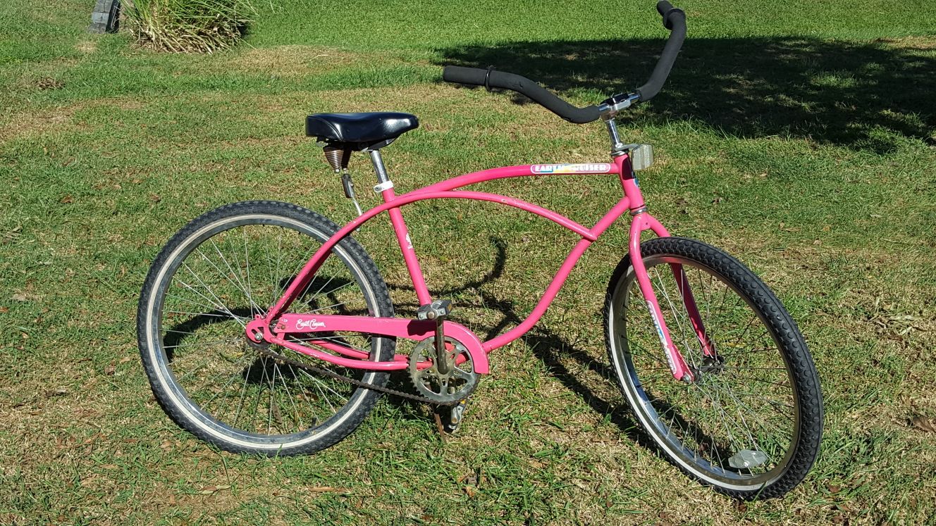 Vintage jamis earth cruiser beach cruiser bike men's pink