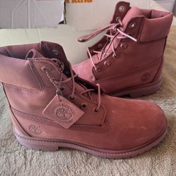 PINK TIMBERLAND BOOTS
