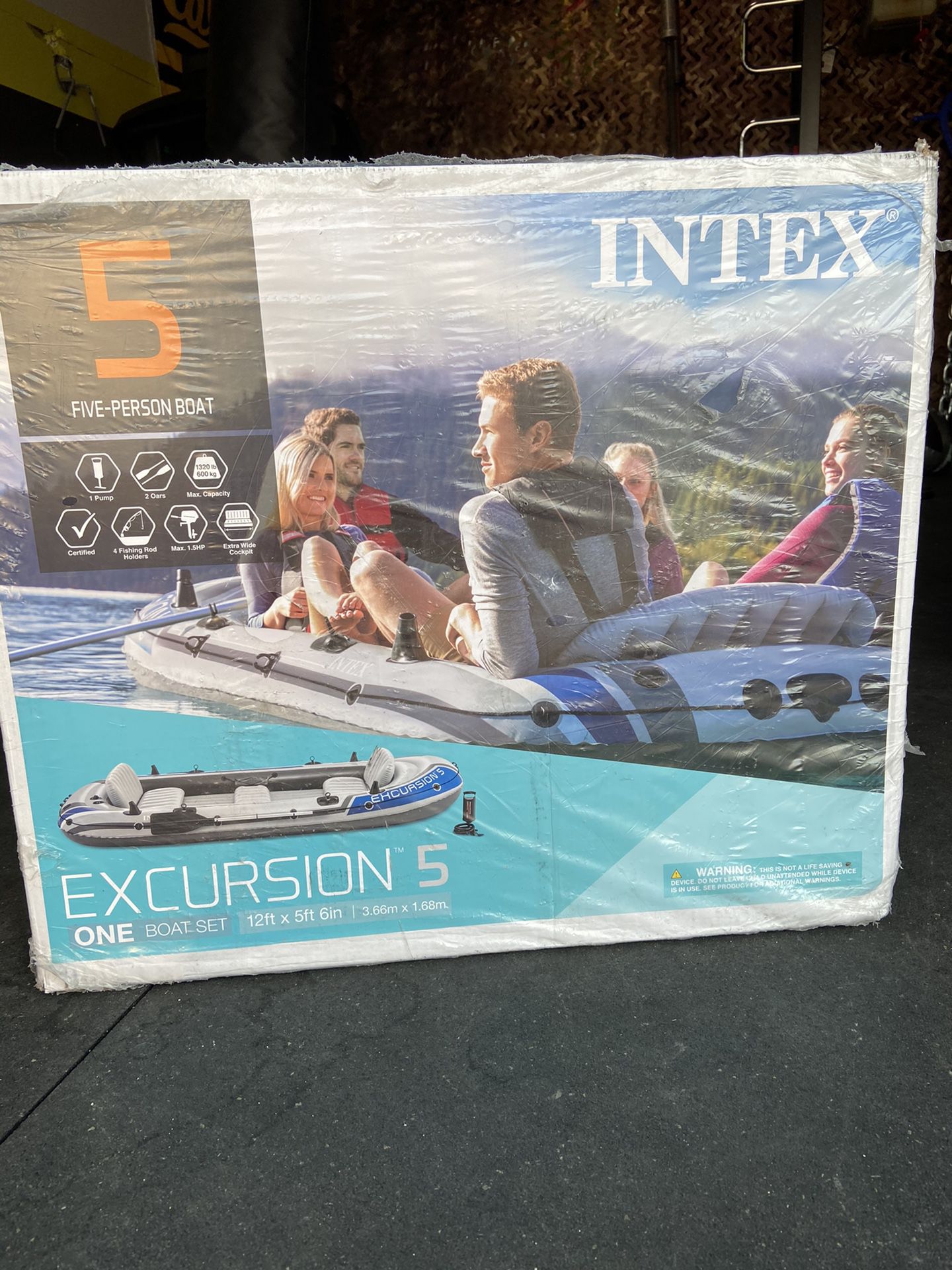 Intex Excursion inflatable Boat - 5 Person, brand new / unopened