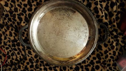 Silver serving plate