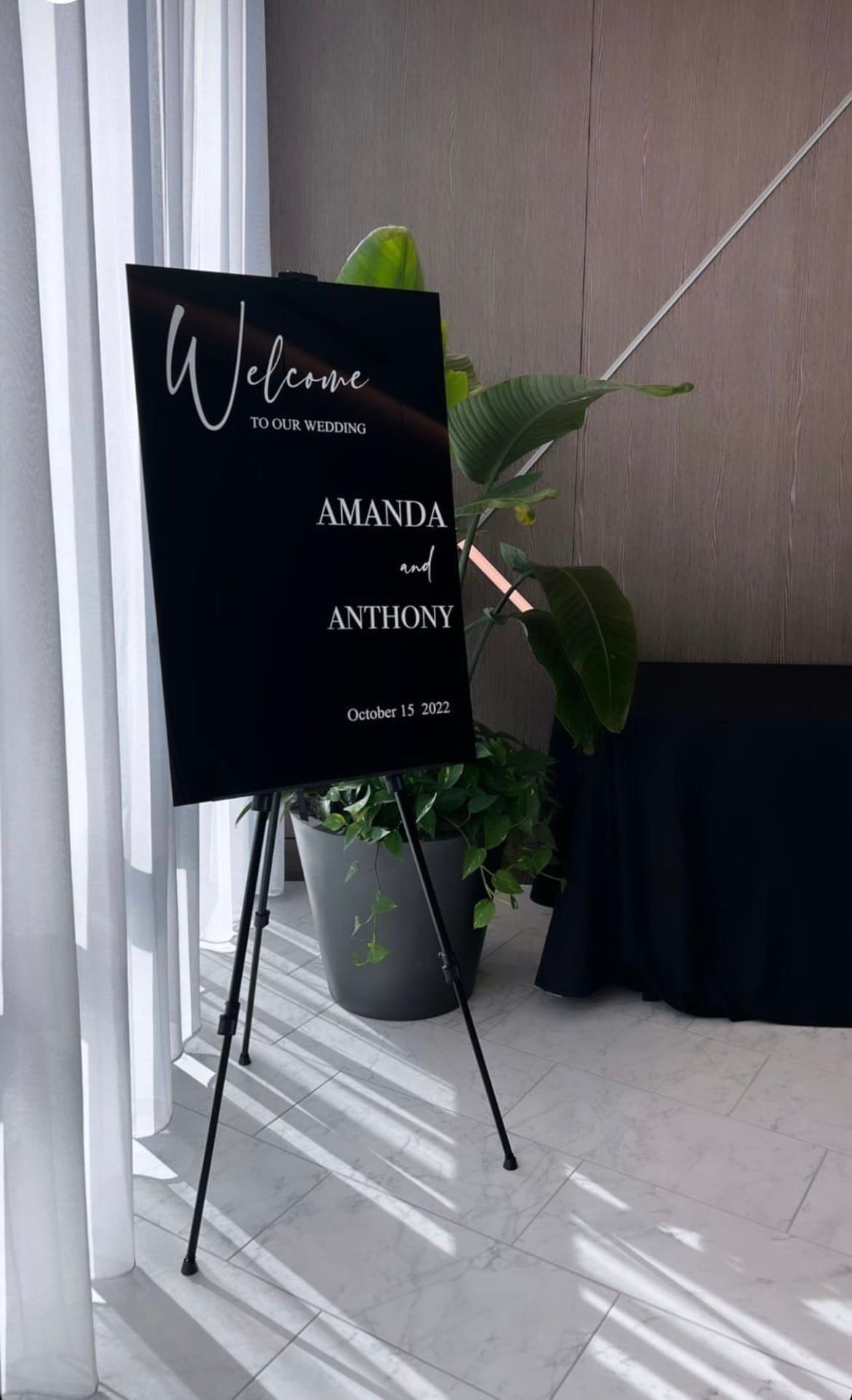 SIGN for events made of premium acrylic and vinyl