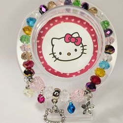 Hello Kitty Crystal Charm Bracelet Jewelry