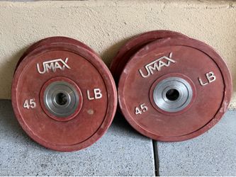 UMAX OLYMPIC STYLE BUMPER PLATES  (45 lb)