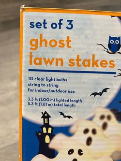 Halloween ghost lawn stake