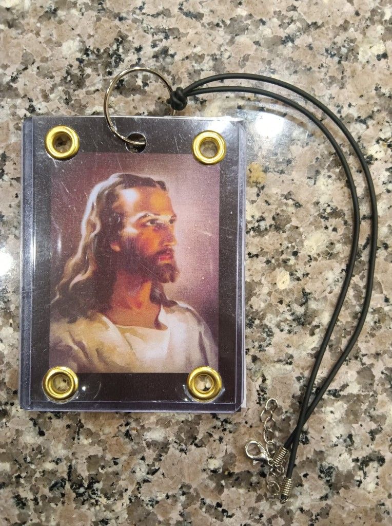 Protestant Jesus Christ Keychain Necklace