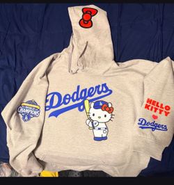 Hello kitty dodgers custom hoodie