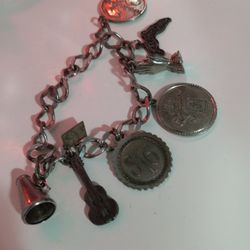 1970 Charm Braclet.  Sterling Silver.