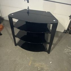 Tv Stand With 4 Glass Shelves