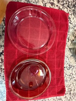 Glass pie plates.