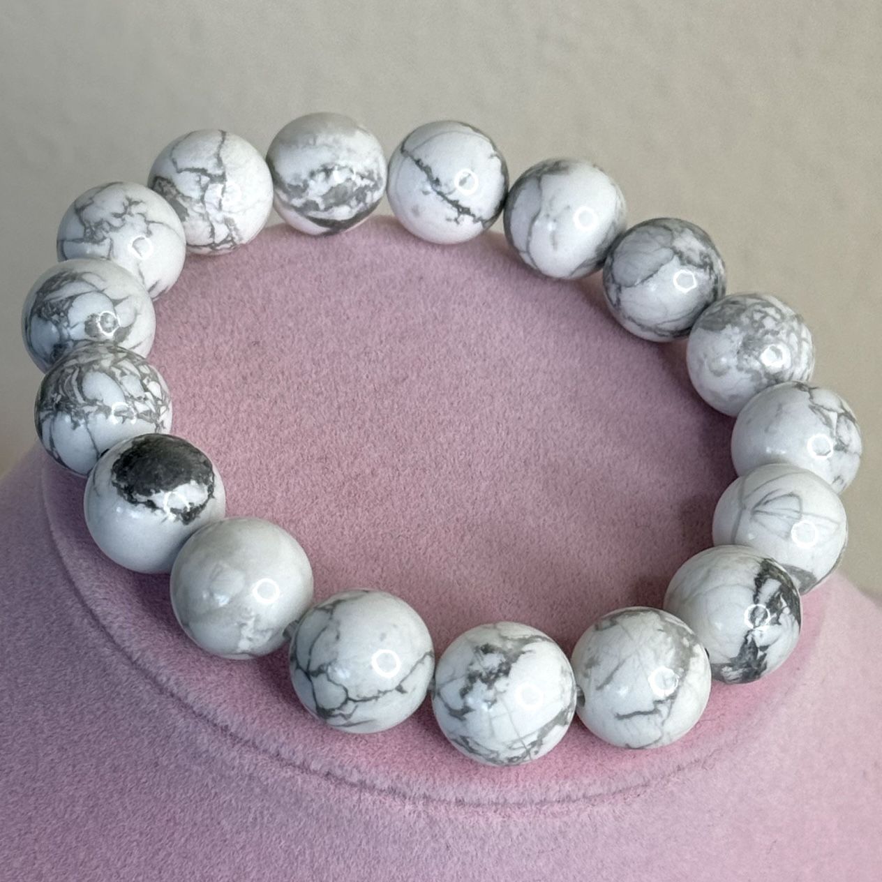 12.5mm Howlite Bracelet  