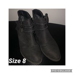 Black Ankle Boots Size 8