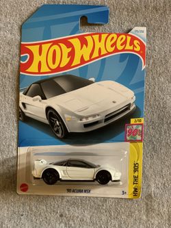 Hot Wheels 1990 Acura NSX white diecast car cars