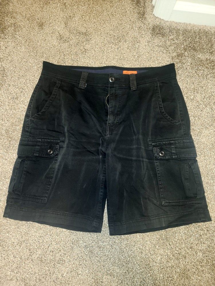 Men's Black Cargo Shorts 
