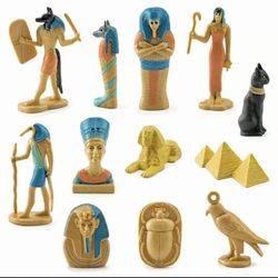 "Mysteries of the Nile: Educational and Decorative Miniature Egyptian Figures Set”. 