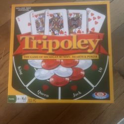 Tripoley Deluxe Mat Version" board game,  Rummy, Hearts, and Poker
