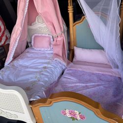 Two American Girl doll Wooden Beds