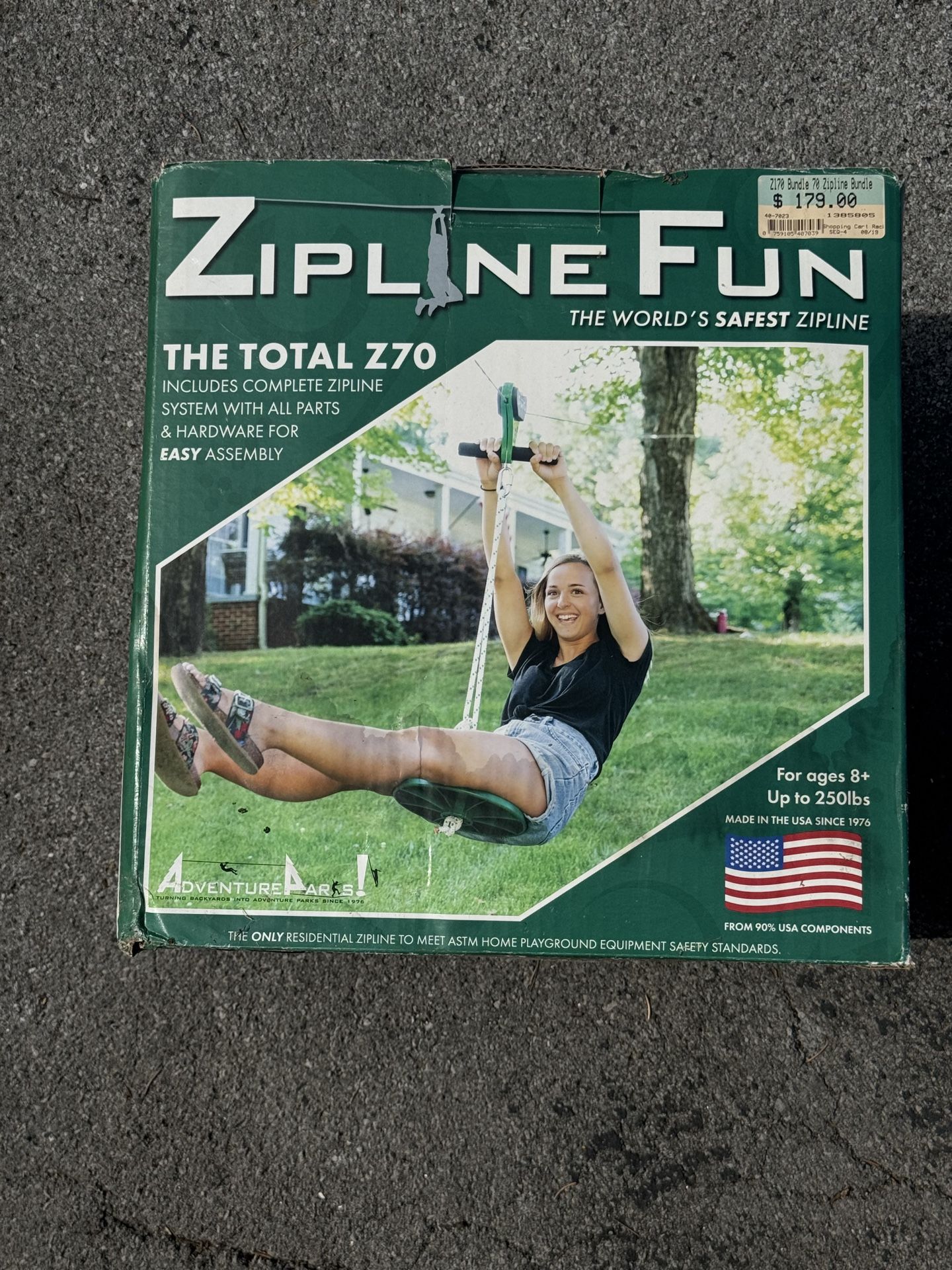 Zipline Fun New In Box 75 Foot