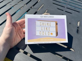 West & Arrow Gold Magnetic Mini LED Lightbox