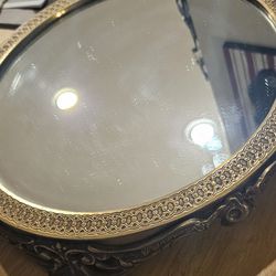 Vintage Brass Vanity Mirror Tray