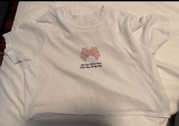 WOLVES WHITE CROPPED SHIRT