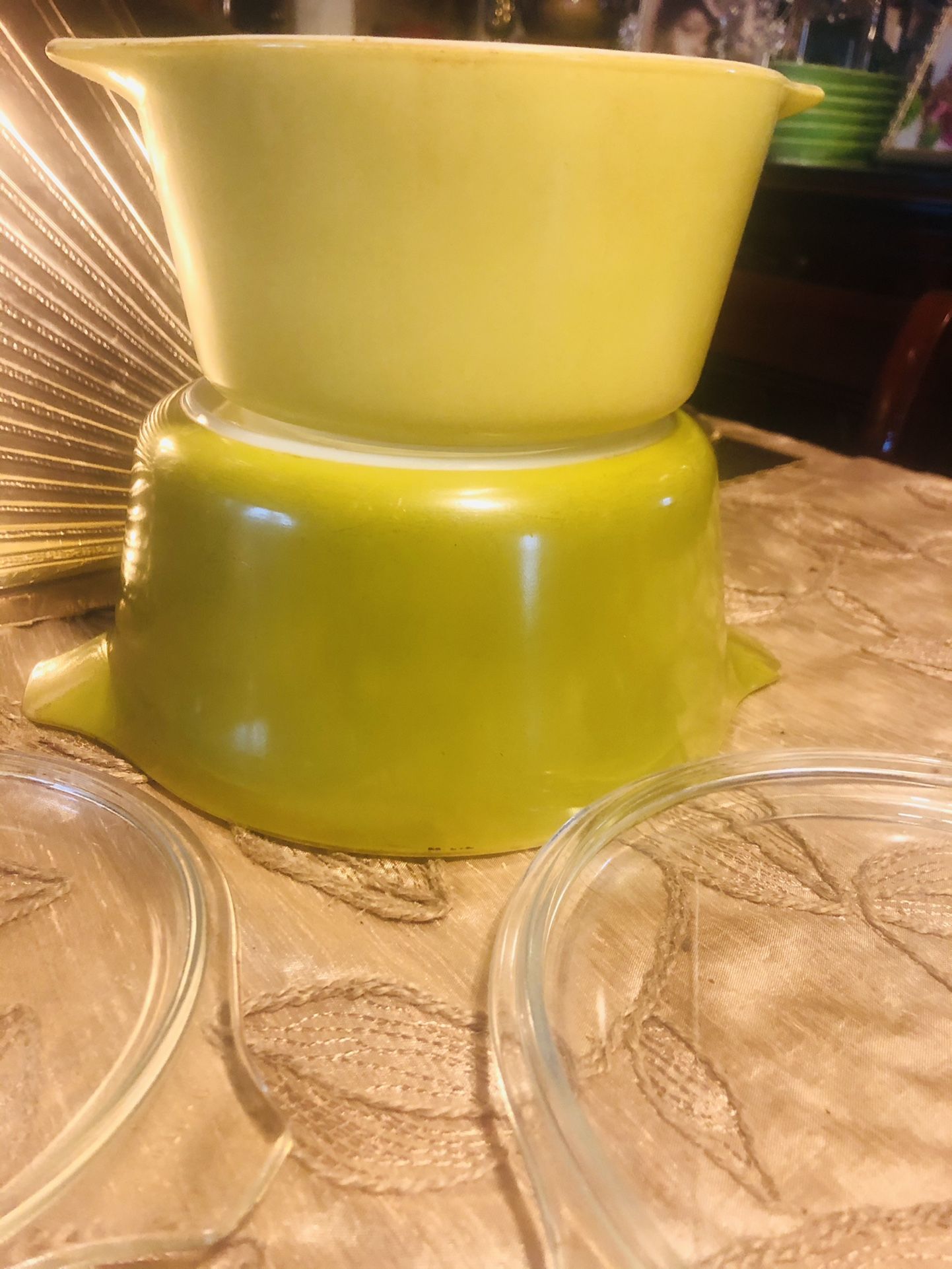 Vintage Lime Green Pyrex No 473 1 Qt, 23 Trade Mark, 474 B