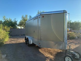 R&R aluminum enclosed trailer 7x14 plus t V 16.8 ft