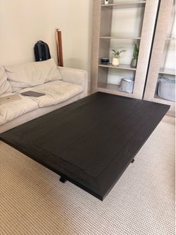 Black coffee table oak wood
