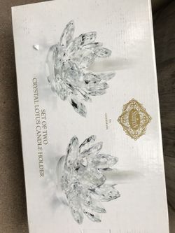 Crystal candleholders