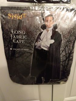 Costume Halloween Long Black Cape
