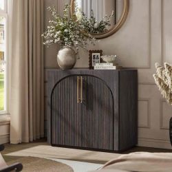 31.42" W Fluted Arched Sideboard with Adjustable Shelves 