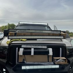 Two New 52” LED Light bars One New 20’ LED Light Bar