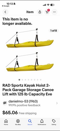 Kayak overhead hoist