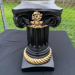 Large Black And Gold Pedestal