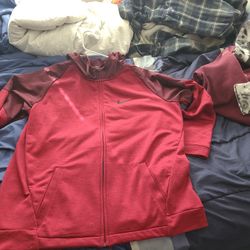 Nike Full ZIP Dry FIT Maroon Hoodie Sweatshirt XL NEW condition