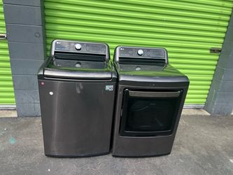 LG HE TOP LOAD WASHER AND GAS DRYER SET