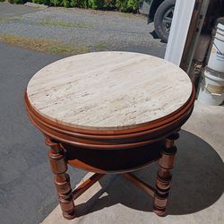 Antique Circular Granite Table 