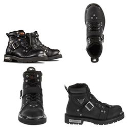 Harley-Davidson Brake Buckle Black  Motorcycle Boots Size 8 M