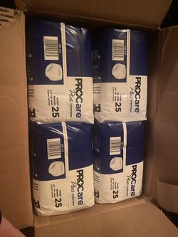 PROCARE Plus Underwear Size Large 44”-58” Waist 25 Pcs. Per Pack. Box of 4 Packs