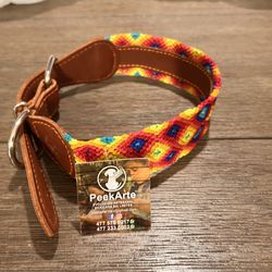 New - L Size Mexican Pet Collar - Handmade 