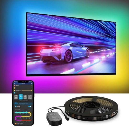 Govee TV LED Backlight,RGBIC Smart LED Strip Lights for 70-80 inch TVs