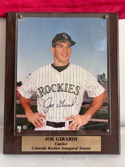 Joe Girardi Colorado Rockies Autographed Picture & Authenticated Plaque