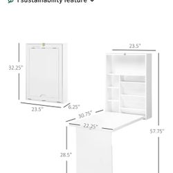 Wall Mounted Fold Out Convertible Desk
