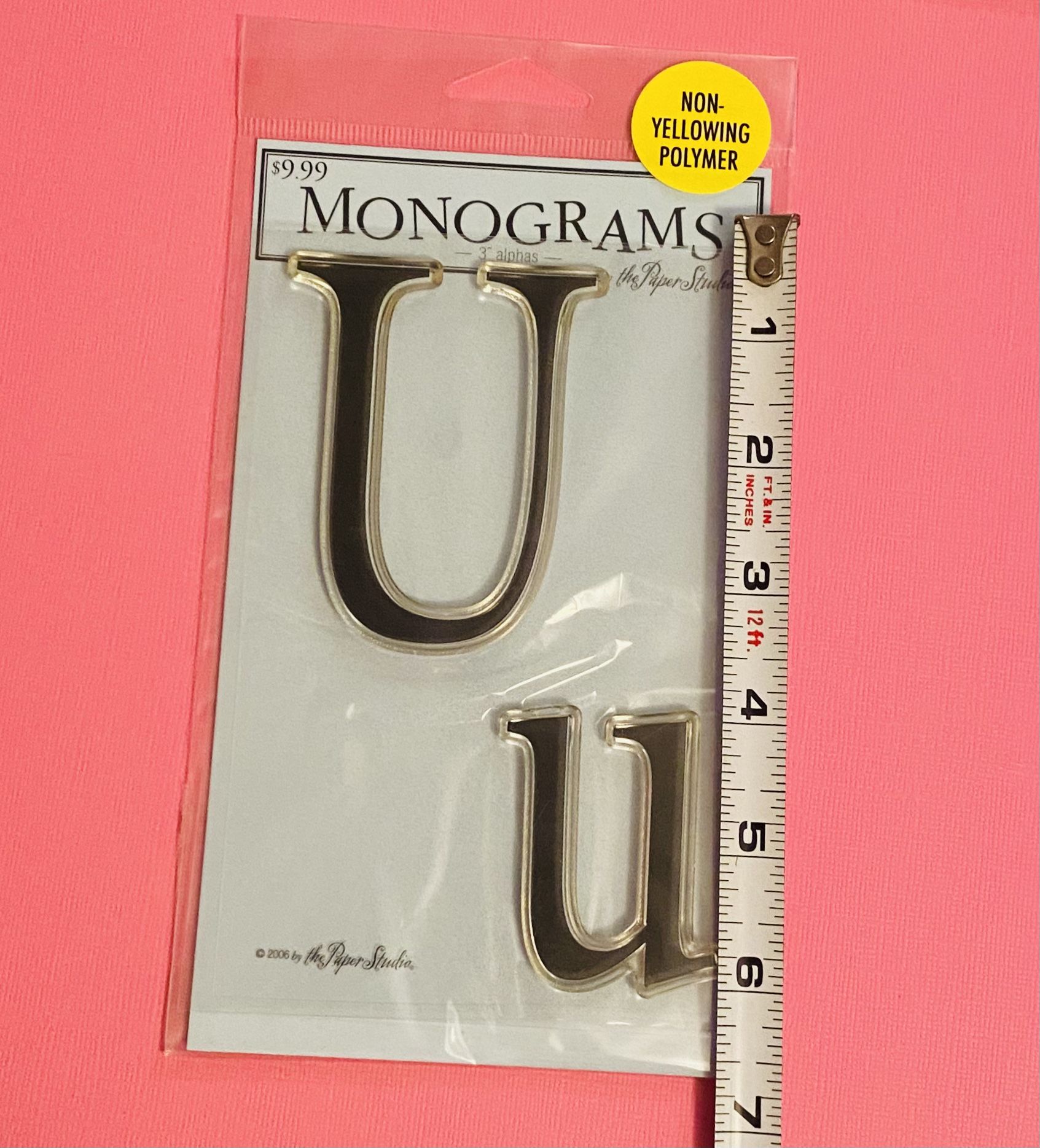 Large Monogram U Stamps 2pc