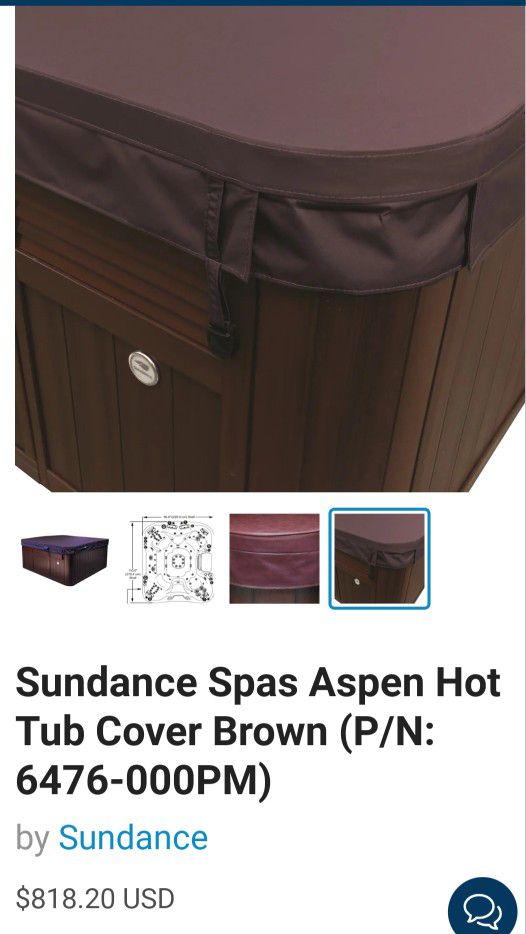Hot Tub Cover For Sundance Spa Aspen Tub Brown 6476-000PM