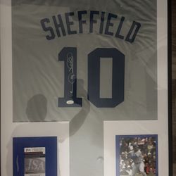 Gary Sheffield Autographed Dodgers Jersey 
