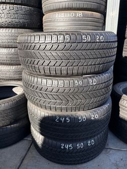 245/50r20 Set Of Bridgestone Tires In Great Shape