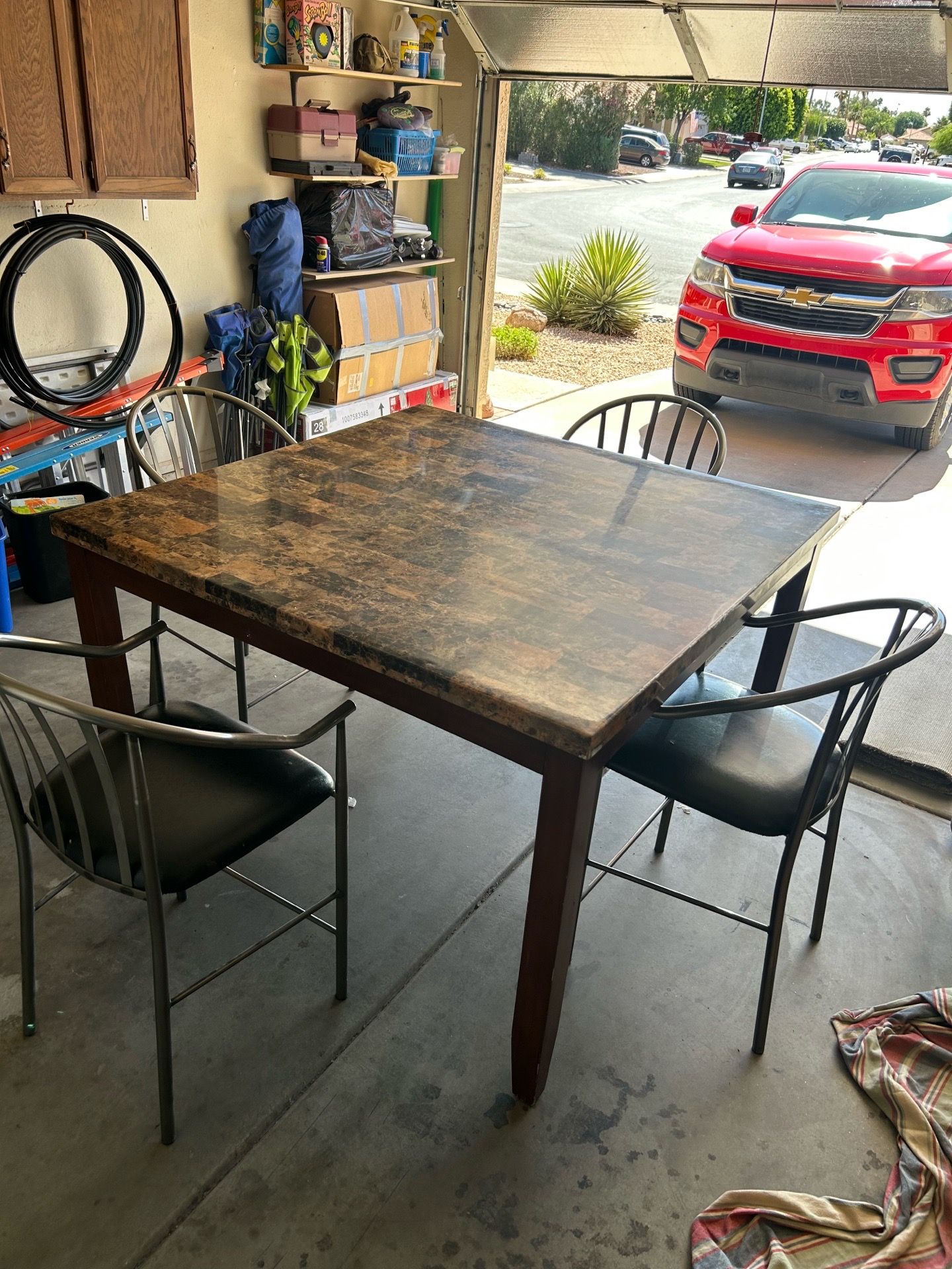 Table and 4 chairs