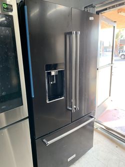 Kitchen aid French door dark stainless